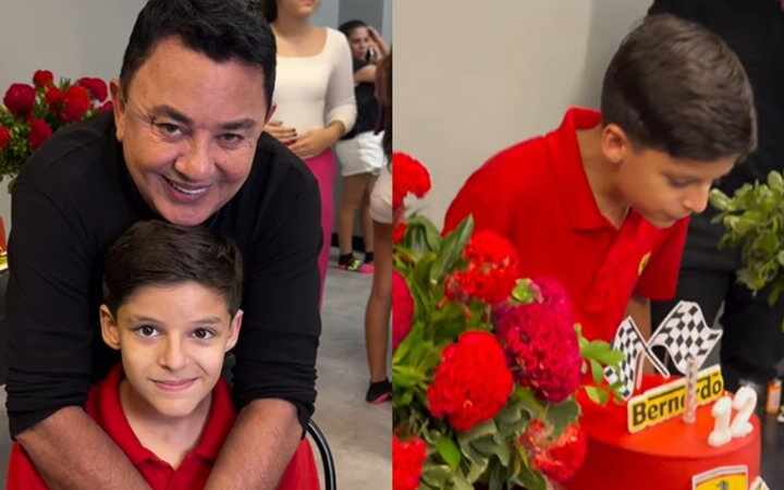 Bernardo Araújo emociona ao homenagear o pai, Cristiano Araújo, em seu aniversário de 12 anos